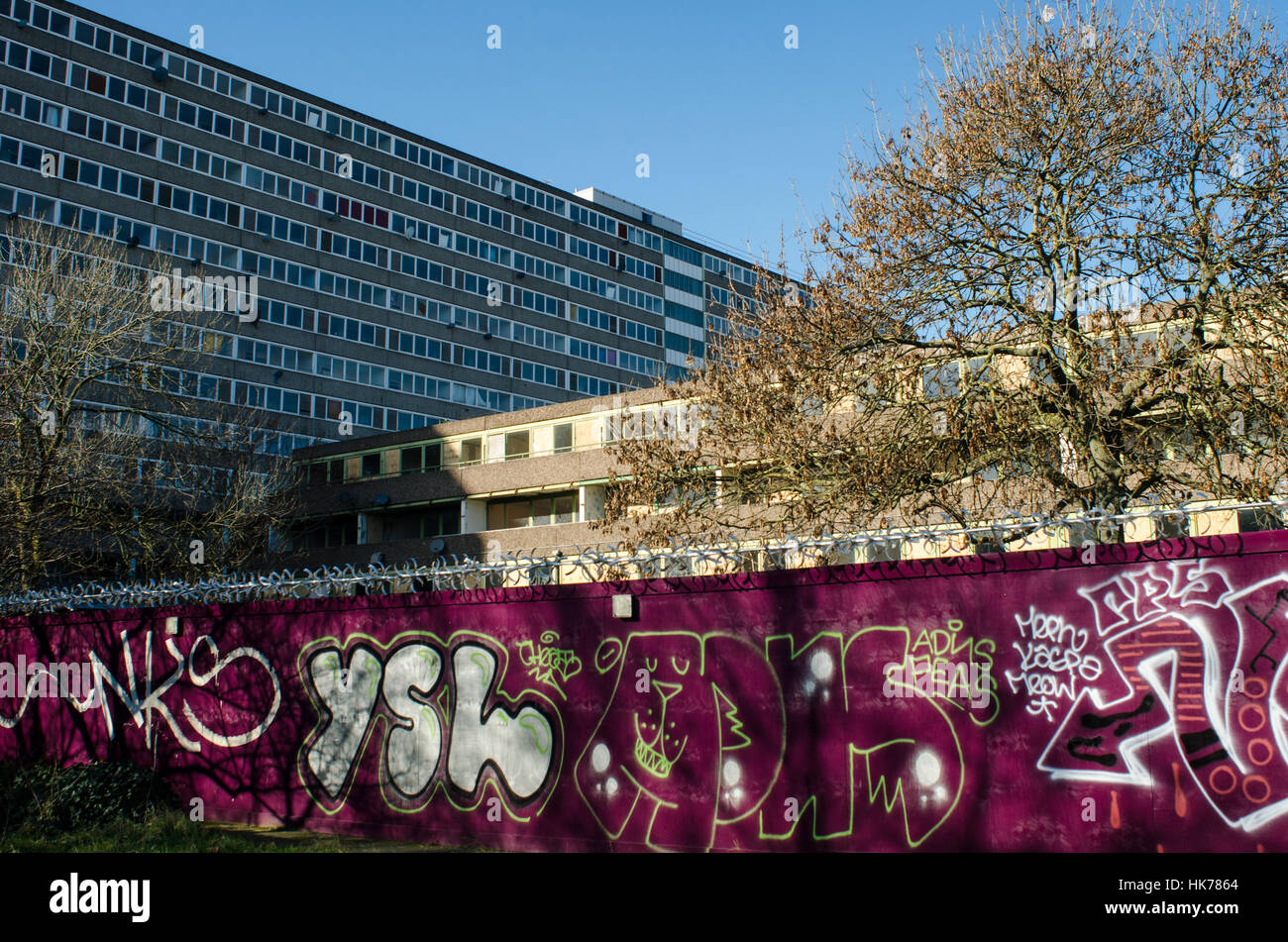 Aylesbury Estate Graffiti, le sud de Londres Banque D'Images