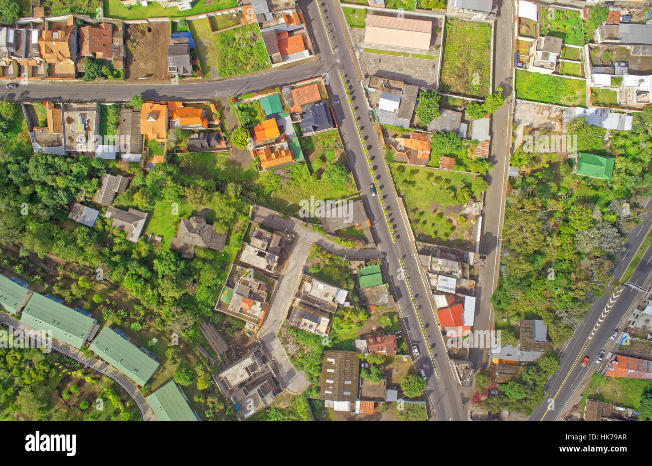 La route panaméricaine à Banos de Agua Santa Equateur Amérique du Sud Banque D'Images