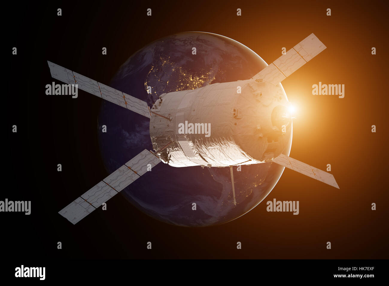 Vaisseaux Cargo - Le véhicule de transfert automatique sur la planète Terre. Banque D'Images