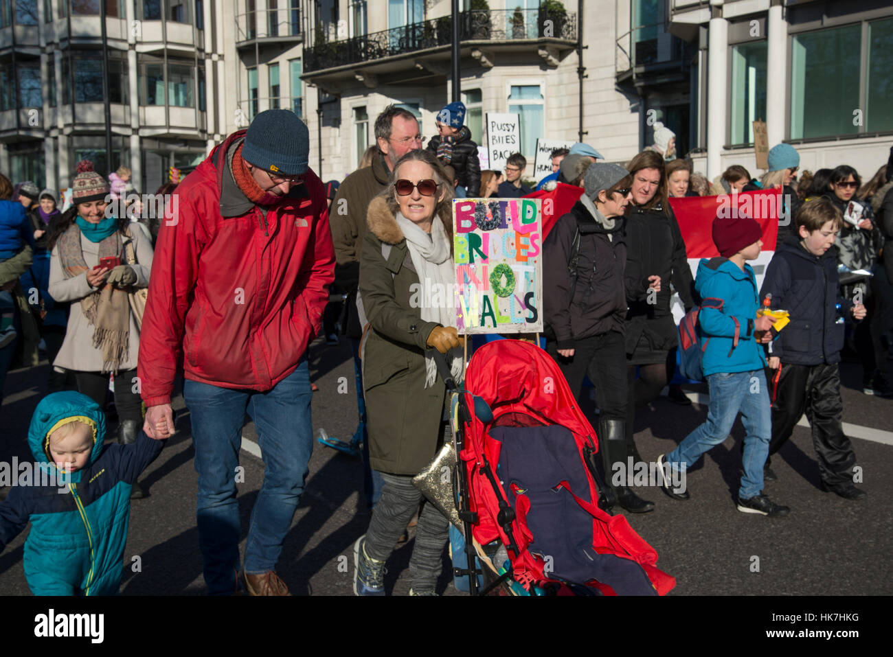 La Marche des femmes sur Londres, Anti-Trump protestation, Londres, Royaume-Uni. 21.01.2017 Banque D'Images