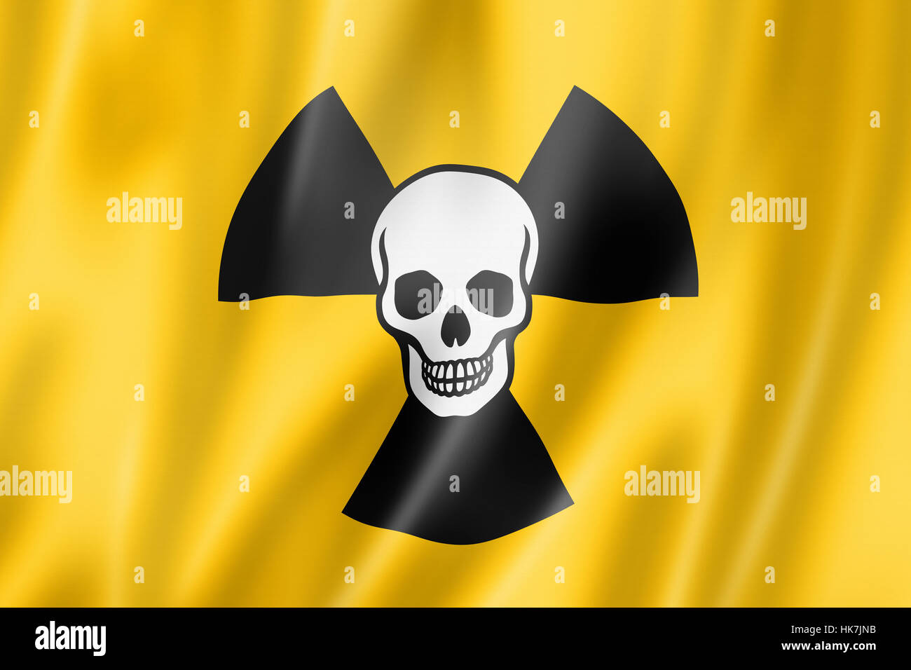 Le danger, la mort, le crâne, d'un drapeau, radioactive, de l'atome, le ...