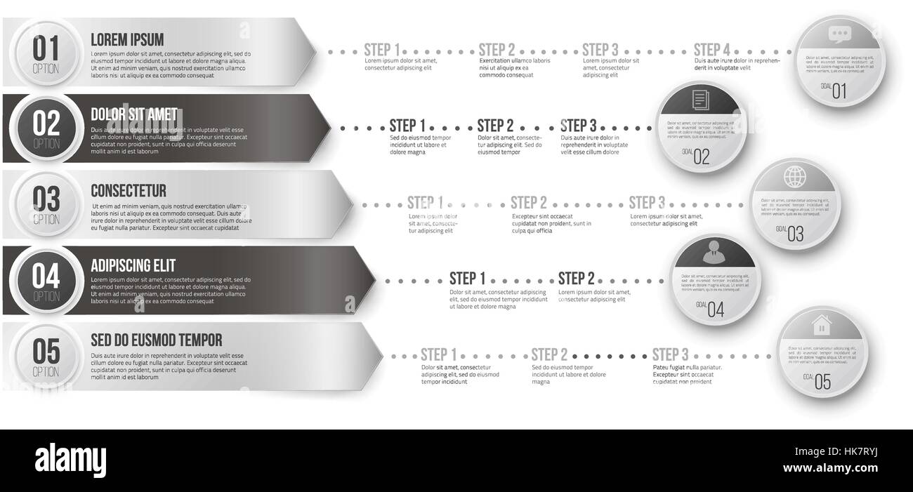 Modèle infographique Timeline Illustration de Vecteur