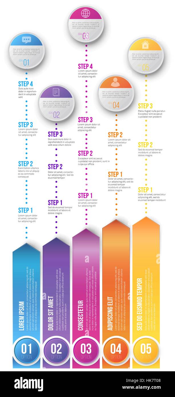 Modèle infographique Timeline Illustration de Vecteur