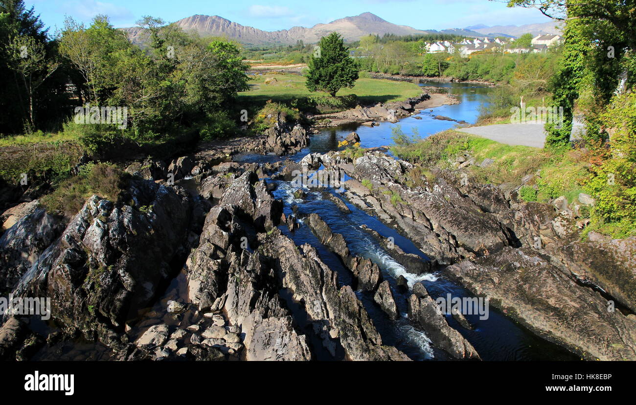 Stream, l'Irlande, montagne, rivière, l'eau, ruisseau, rock, petite, petite, petite, Banque D'Images