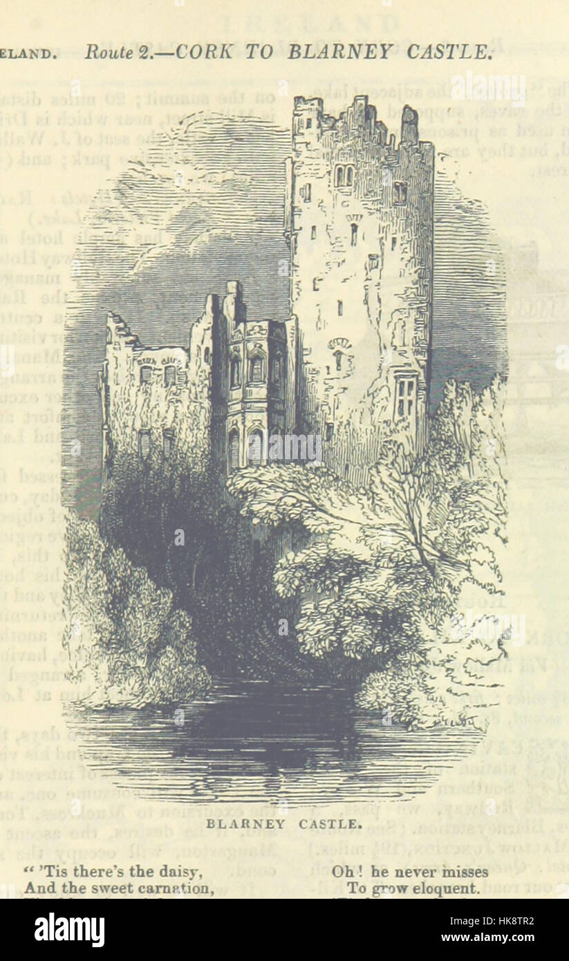 Une image tirée du « Guide européen d'Appleton », avec une illustration détaillée de divers pays européens, y compris l'Angleterre, l'Écosse, l'Irlande, la France, et d'autres nations. Le guide comprend des cartes et des descriptions de ces régions. Banque D'Images