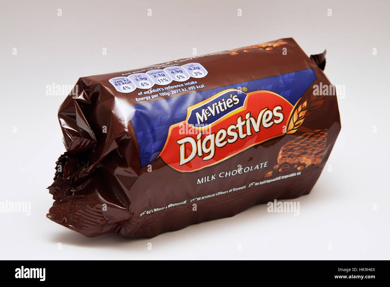 McVities biscuits digestifs au chocolat au lait. Banque D'Images