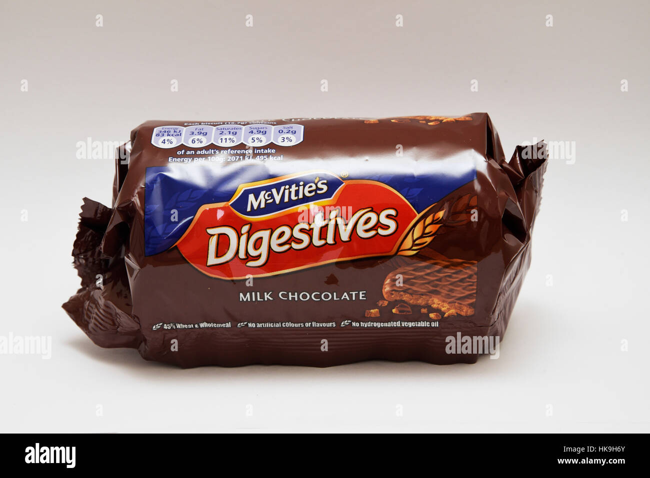 McVities biscuits digestifs au chocolat au lait. Banque D'Images