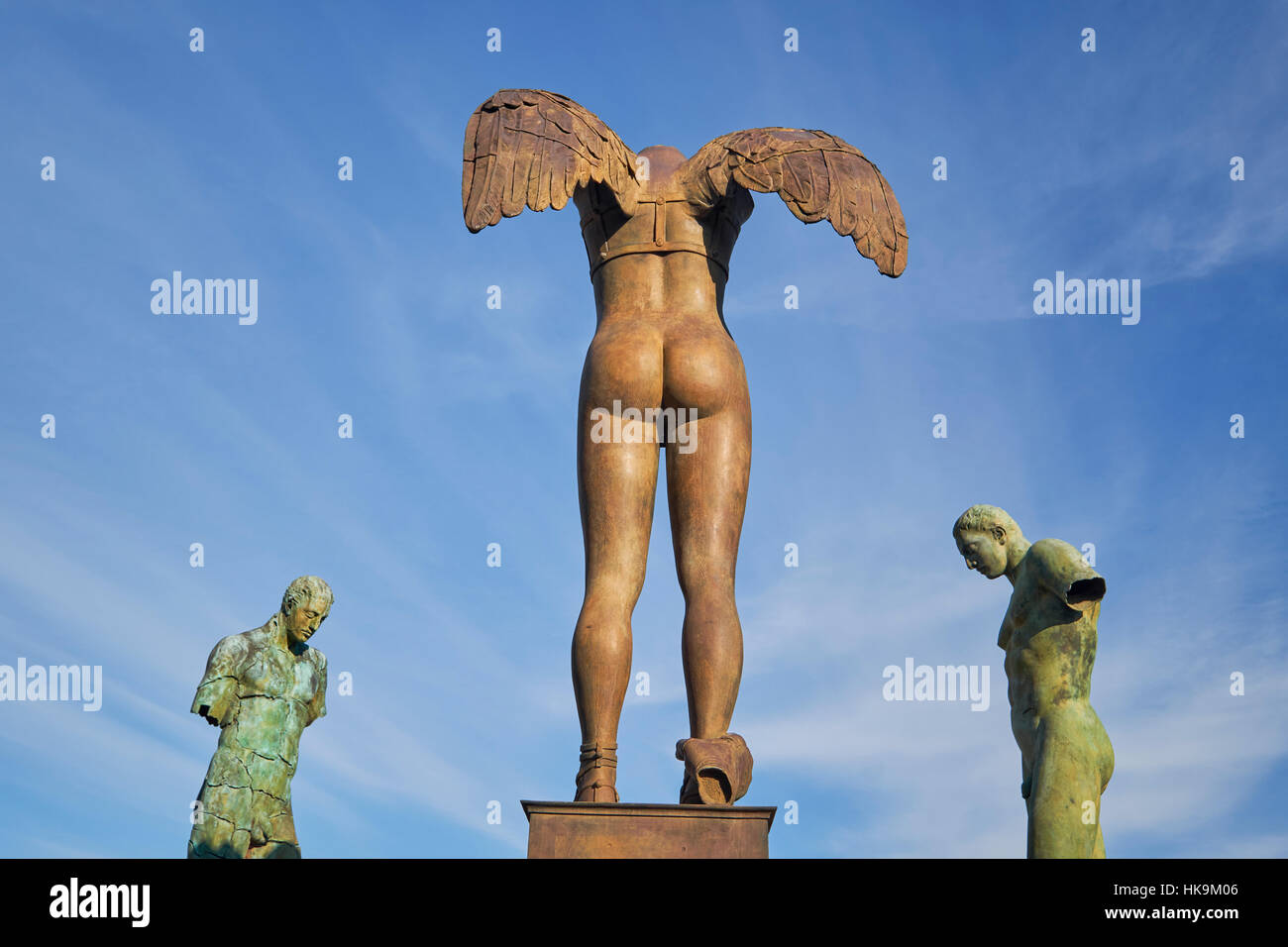 Pompei, Italie. 20 Jan, 2017. Une oeuvre d'Igor Mitoraj à Pompéi lors de l'exposition qui lui est dédié. Banque D'Images