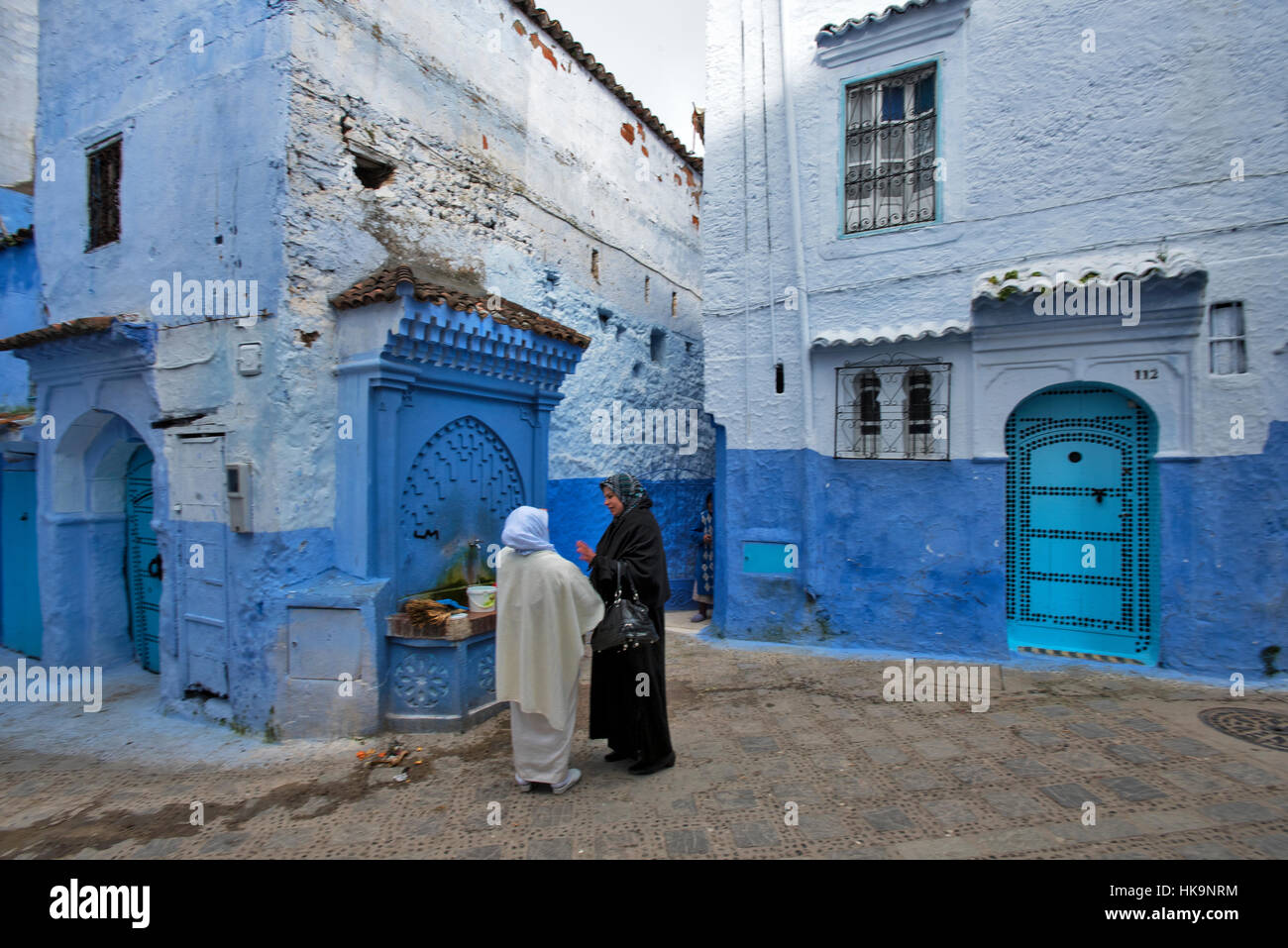 La ville bleue de Chefchaouen au nord du Maroc Banque D'Images