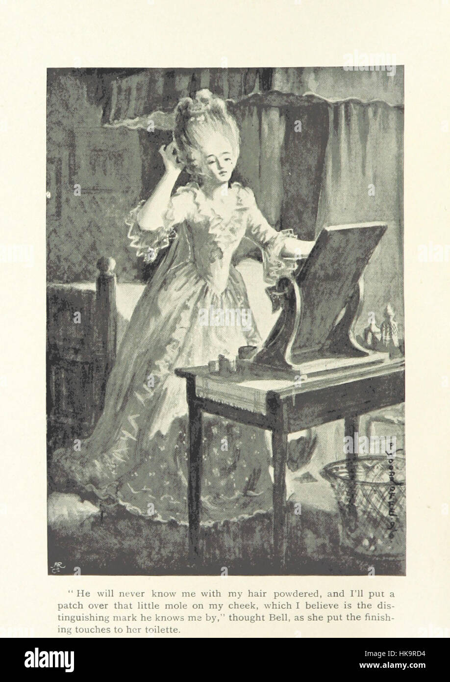 Image tirée de la page 8 de 'Stella's Story', un conte vénitien illustré par Paul Woodroffe, racontant un récit fictif se déroulant à Venise, avec des illustrations artistiques. Banque D'Images