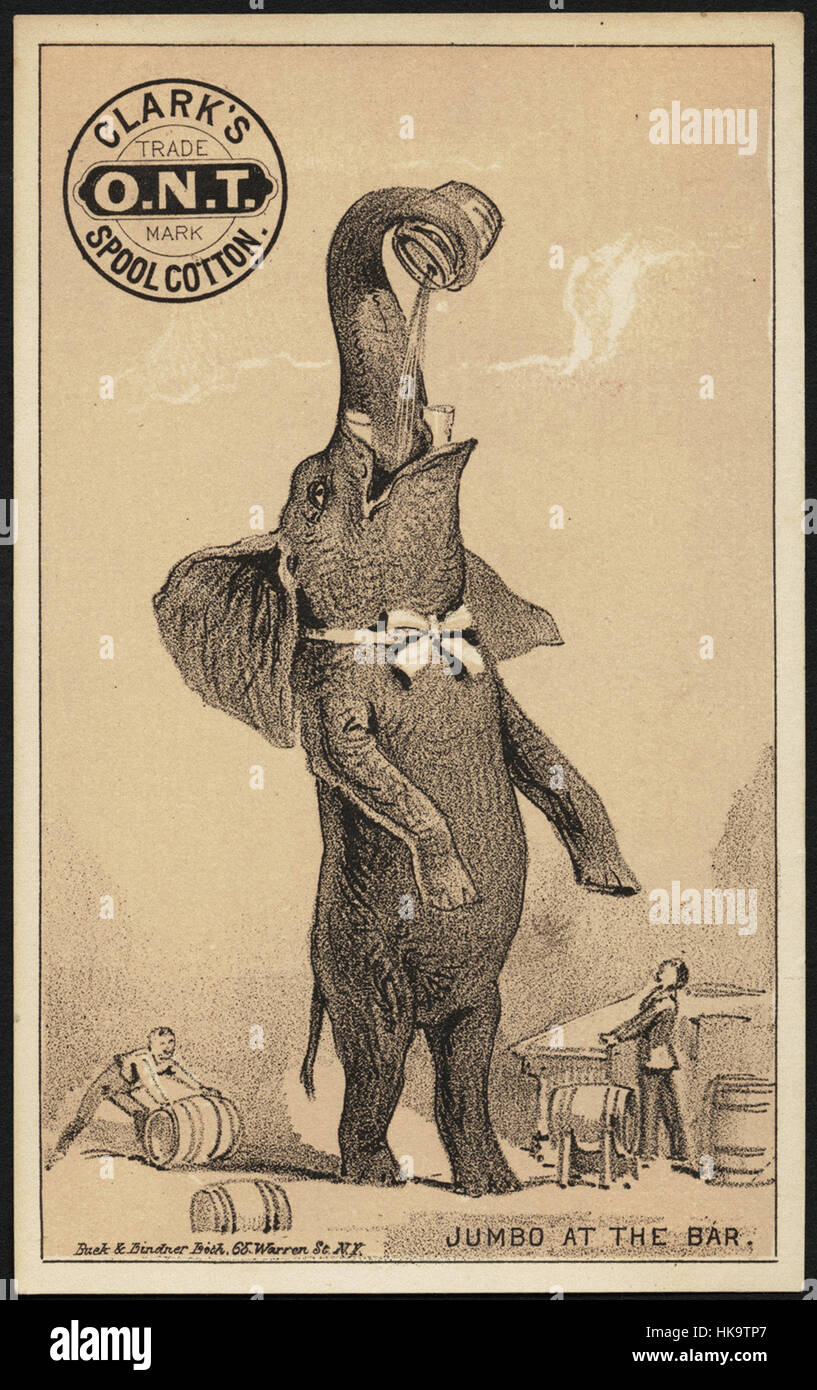 Jumbo au bar. Clark's O.N.T. Coton tiroir Banque D'Images