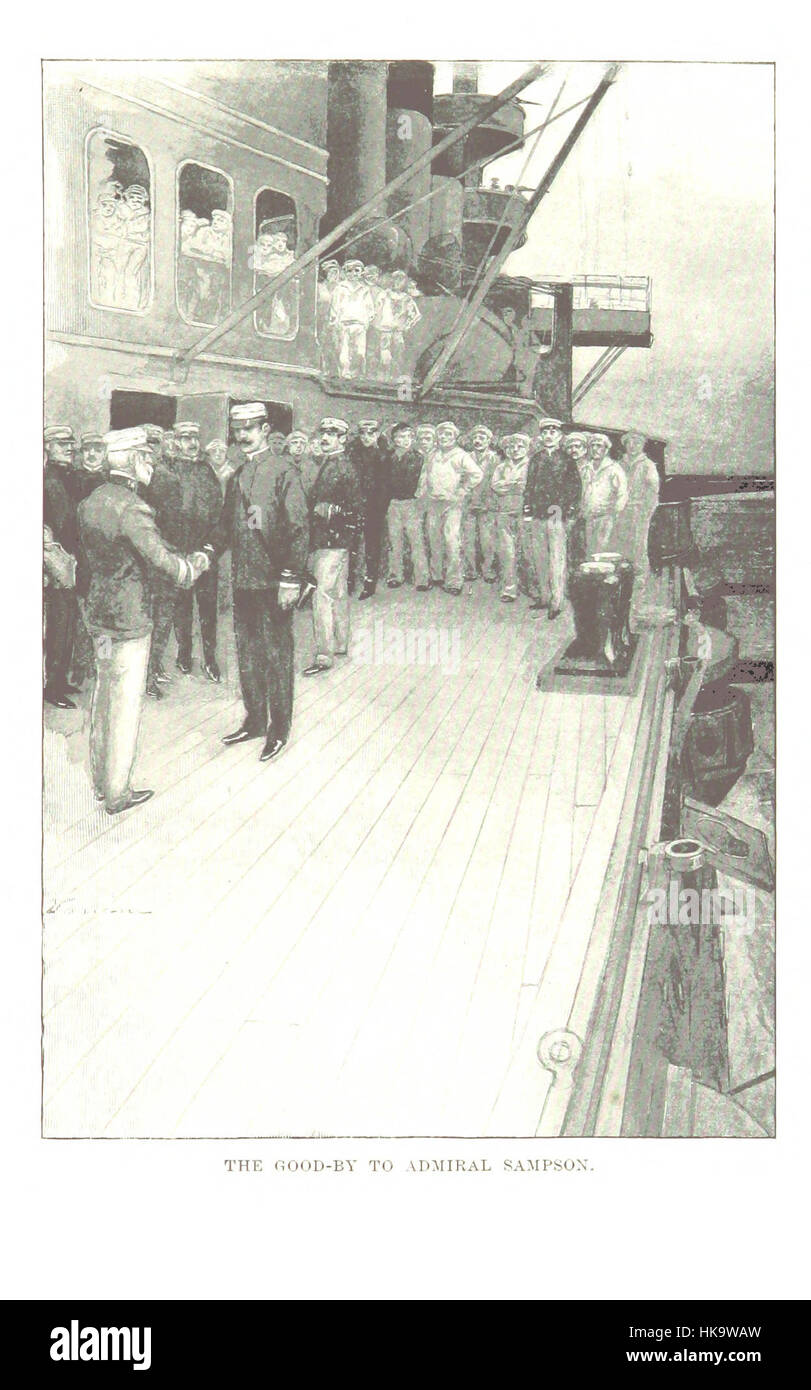 Le naufrage du "Merrimac" : une narration personnelle de l'aventure dans le port de Santiago de Cuba, le 3 juin 1898, et de l'emprisonnement des survivants. [Avec illustrations.] Image prise à partir de la page 83 de "Le Si Banque D'Images