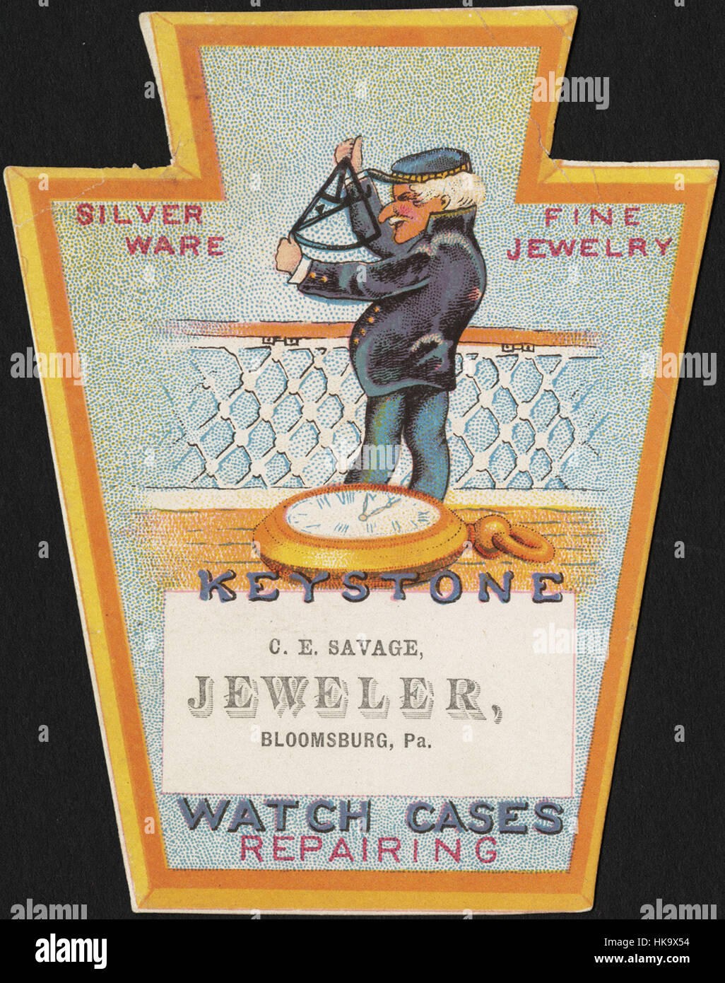 Keystone, argenterie, bijoux, montres, la réparation Banque D'Images