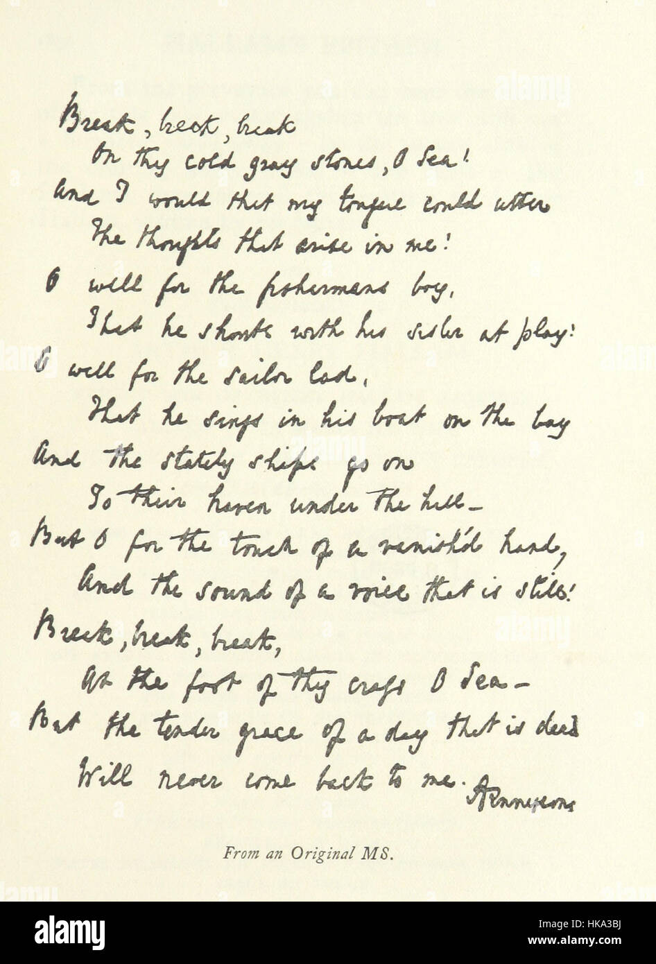Cette image tirée de 'Alfred Lord Tennyson : a Memoir' présente une page de la biographie du célèbre poète victorien, Alfred Lord Tennyson. L'œuvre offre un aperçu de la vie et de l'héritage de Tennyson, capturant le contexte culturel et littéraire du XIXe siècle. Banque D'Images