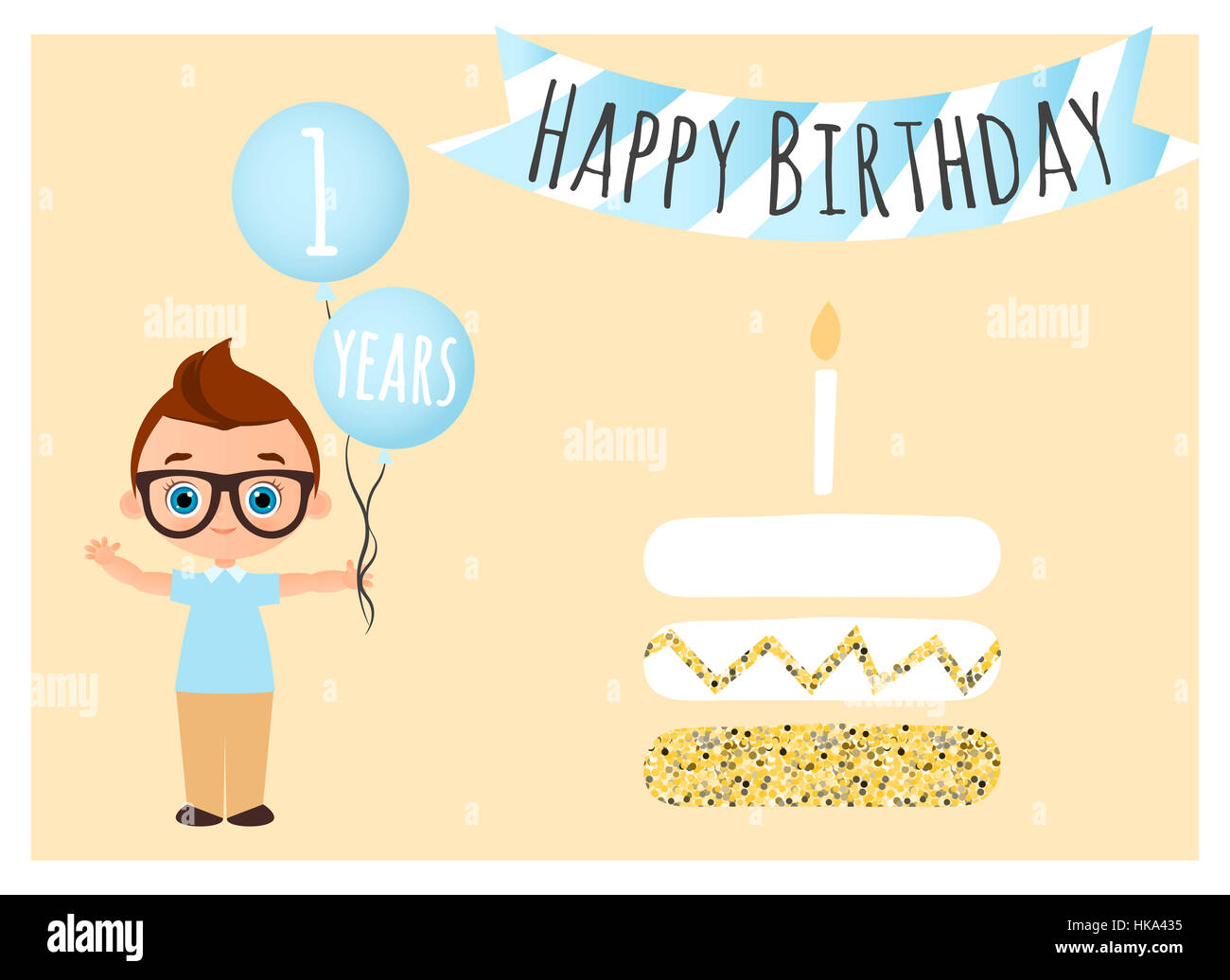 Joyeux Anniversaire Carte Postale Joyeux Anniversaire Historique Pour Poster Banniere Carte De Visite Invitation Flyer Jeune Garcon Detient Les Boules Avec Felicitations Mauvais Vecteur Photo Stock Alamy