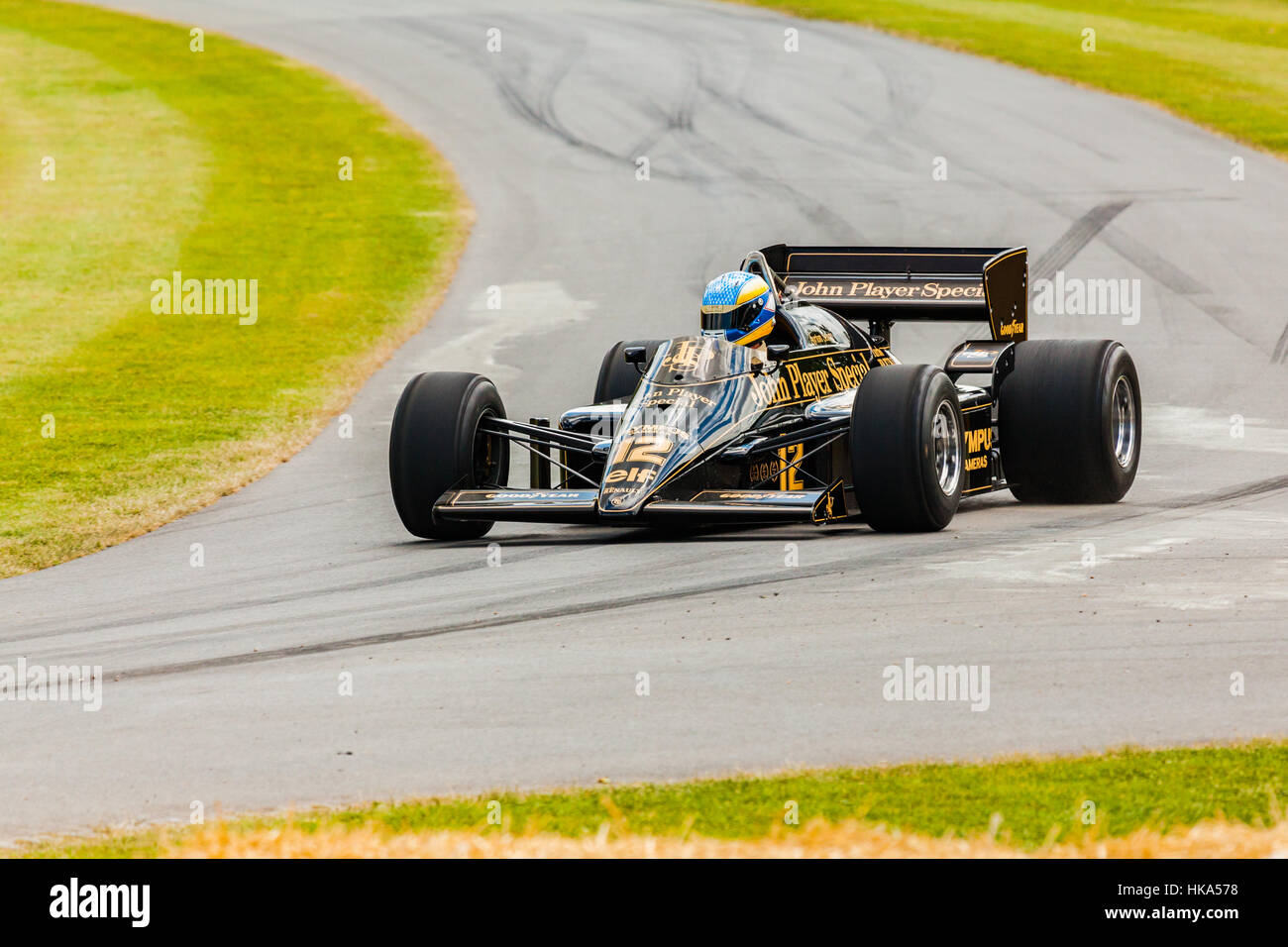 Ayrton Senna John Player Special voiture de course à Goodwood Festival of Speed 2014 Banque D'Images