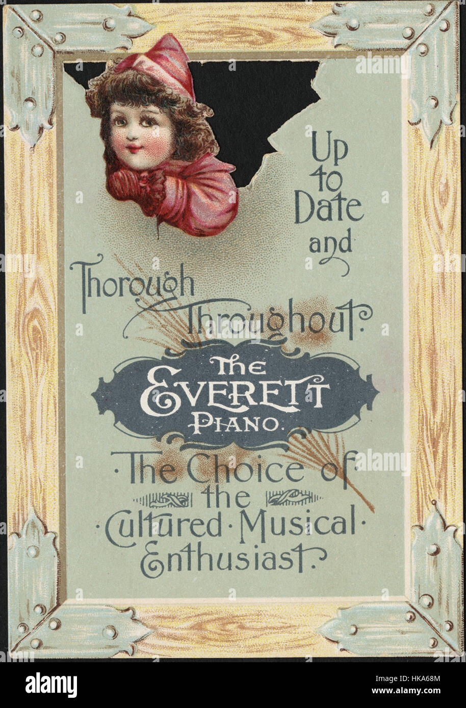 Jusqu'à ce jour et approfondie tout au long. Le Everett piano. Le choix de l'amateur de musique de culture. Banque D'Images