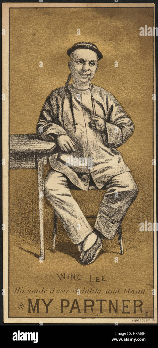 Wing Lee. "Son sourire enfantin et c'est fade.' dans mon partenaire. (Avant) Banque D'Images