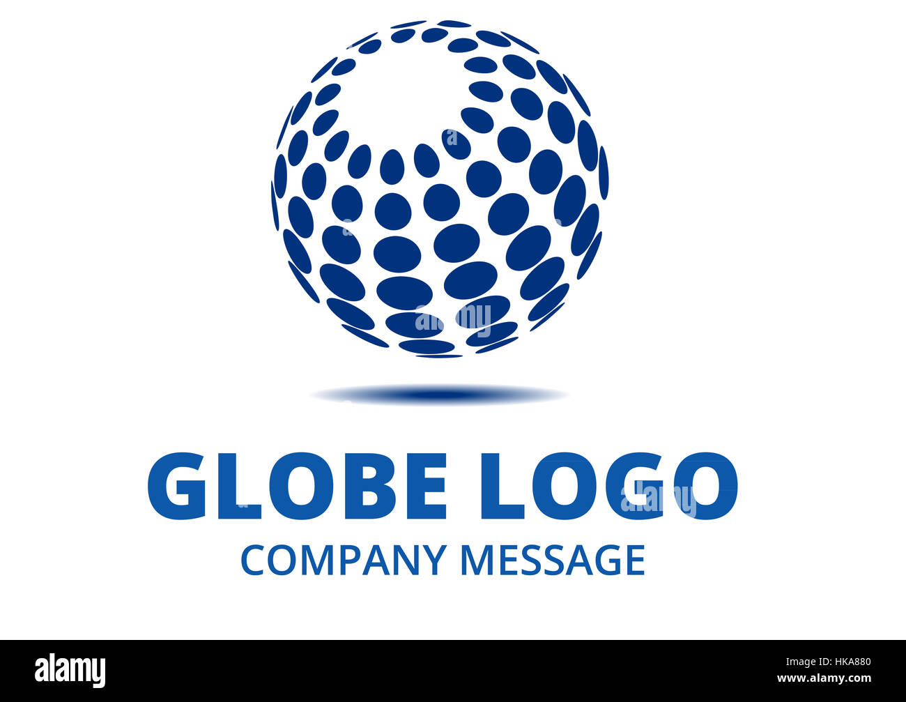 Résumé Logo Globe Banque D'Images