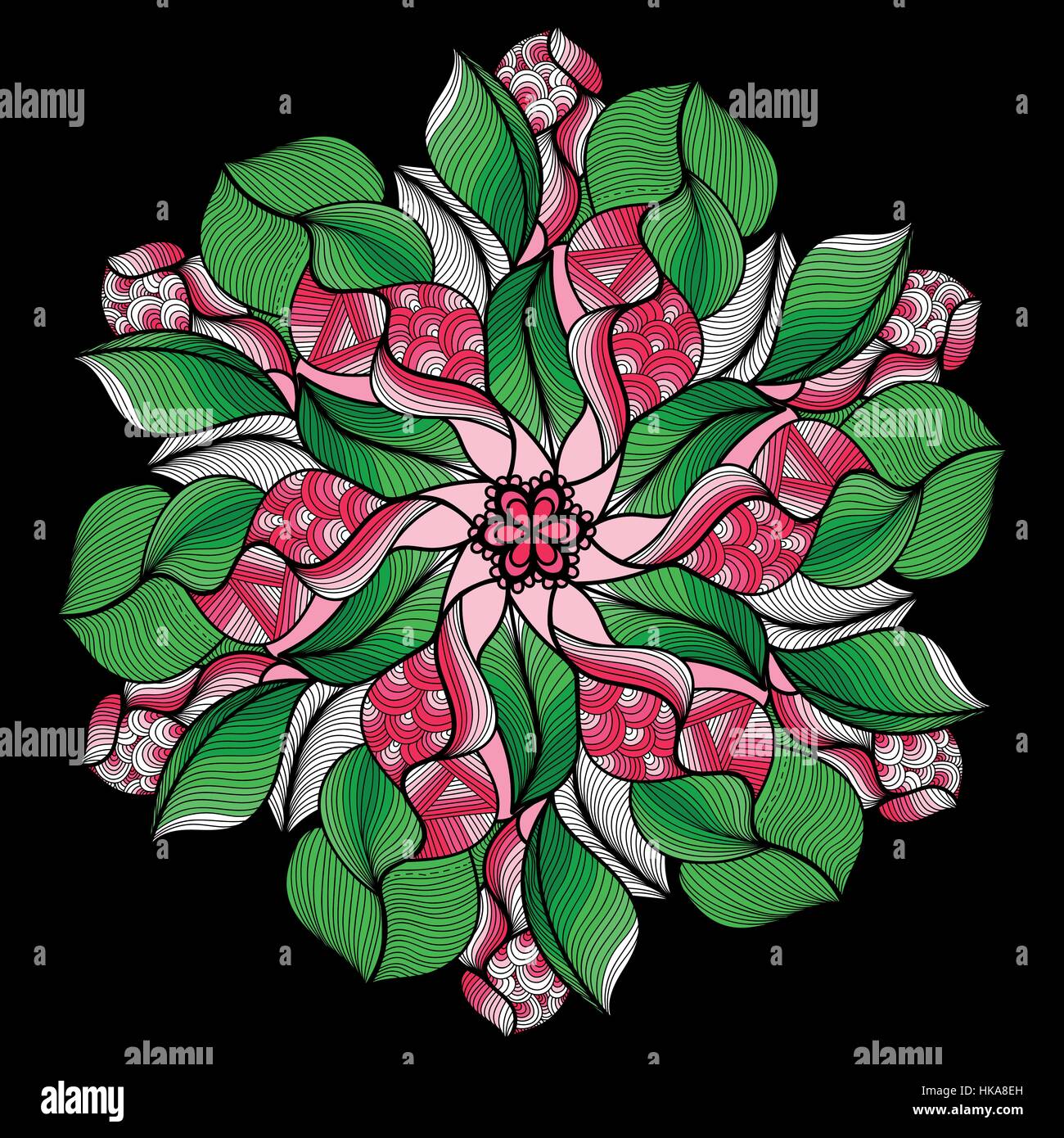 Mandala. Rond coloré ornement. Coloriage Vector illustration Illustration de Vecteur