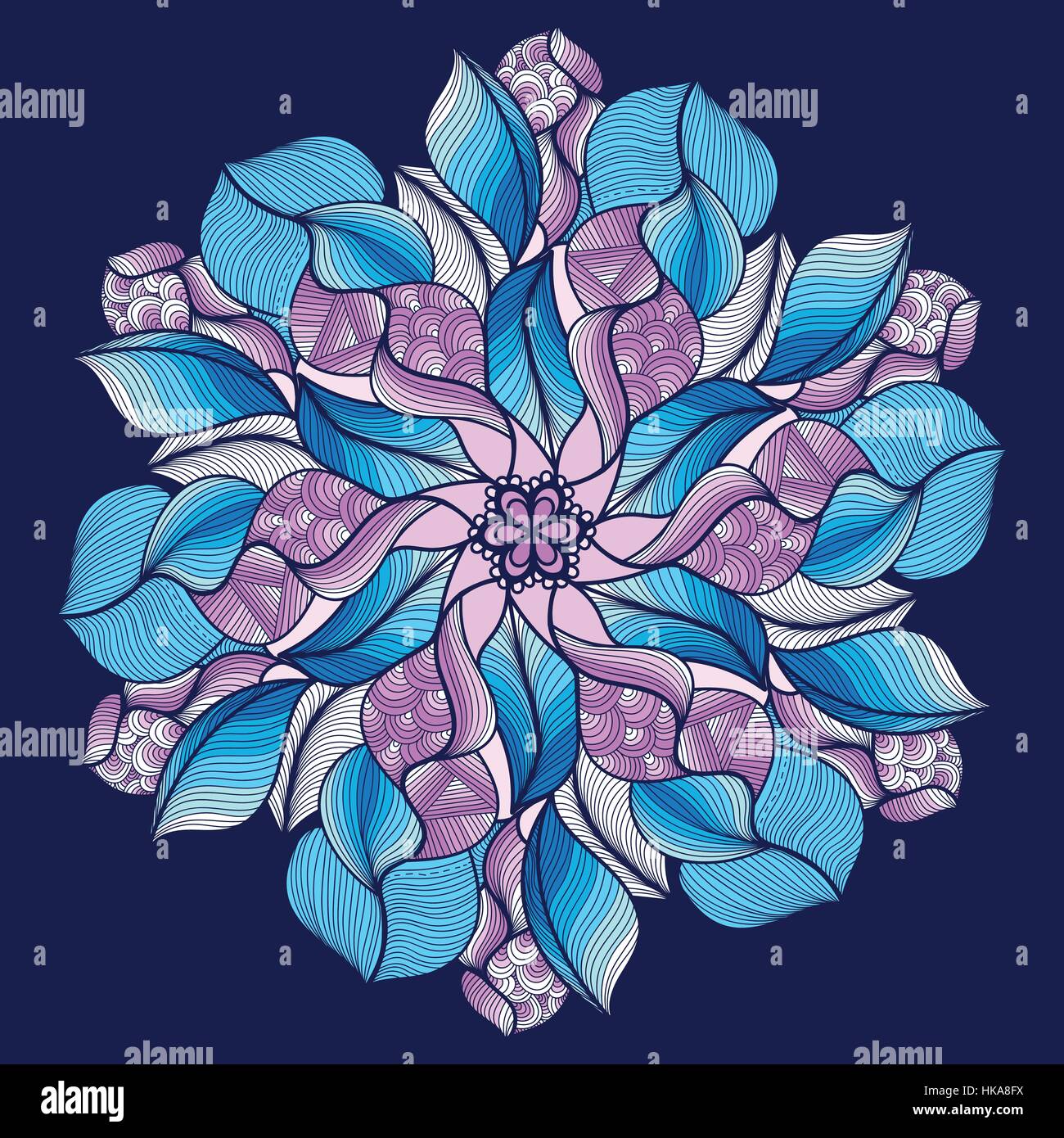 Mandala. Rond coloré ornement. Coloriage Vector illustration Illustration de Vecteur