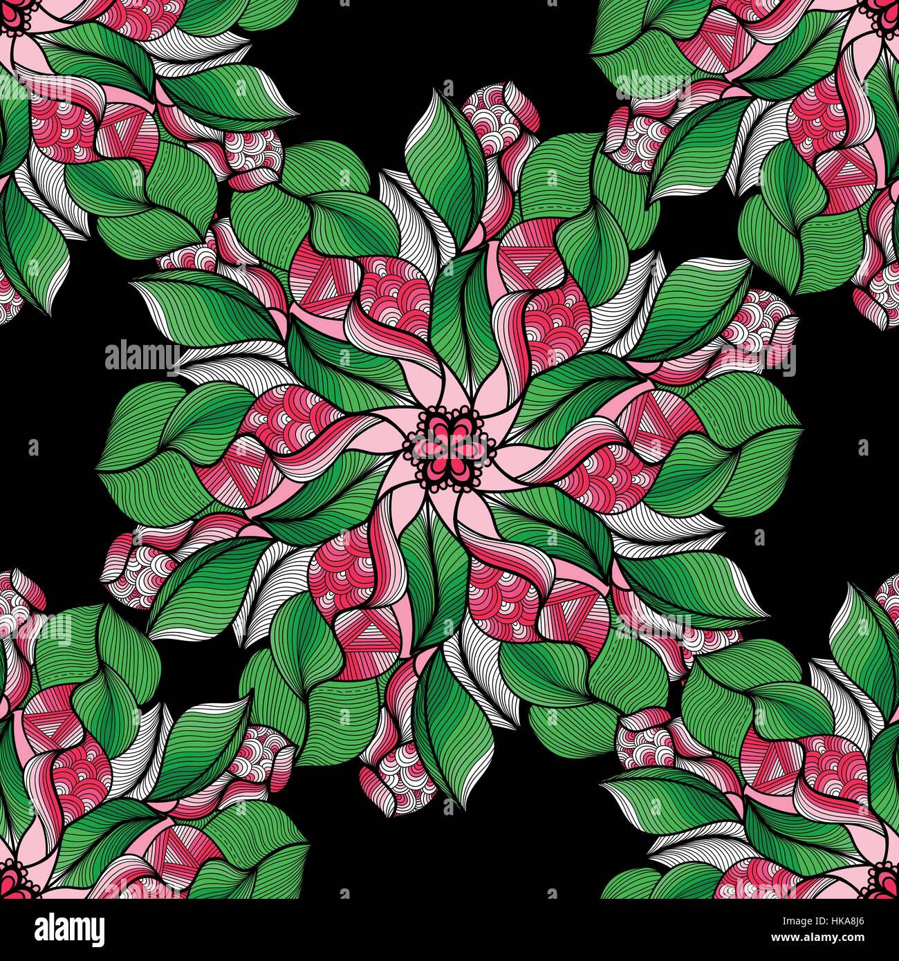 Mandala. Rond coloré ornement. Page à colorier. Vector illustration modèle transparent Illustration de Vecteur