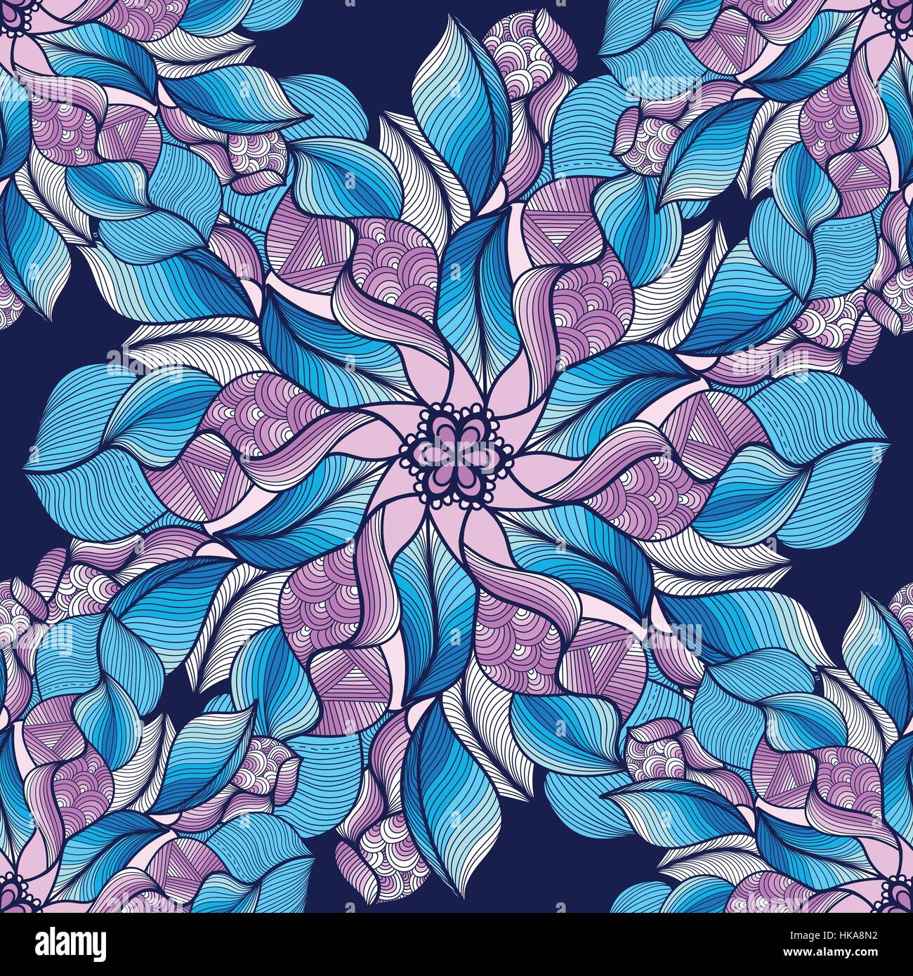 Mandala. Rond coloré ornement. Page à colorier. Vector illustration modèle transparent Illustration de Vecteur