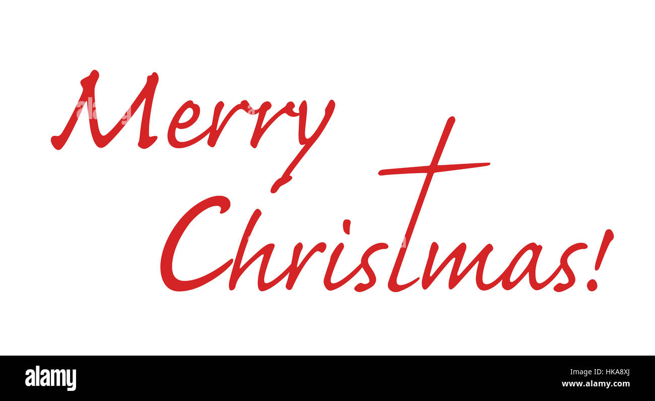 Joyeux Noël -text avec lettre t vers une forme de croix Banque D'Images