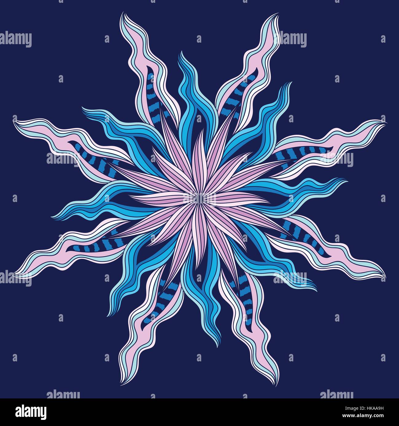 Mandala. Rond coloré ornement. Page à colorier. Vector illustration modèle transparent Illustration de Vecteur