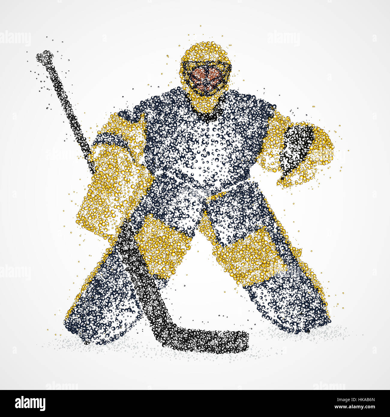 Abstract hockey goalie de cercles colorés. Photo illustration. Banque D'Images