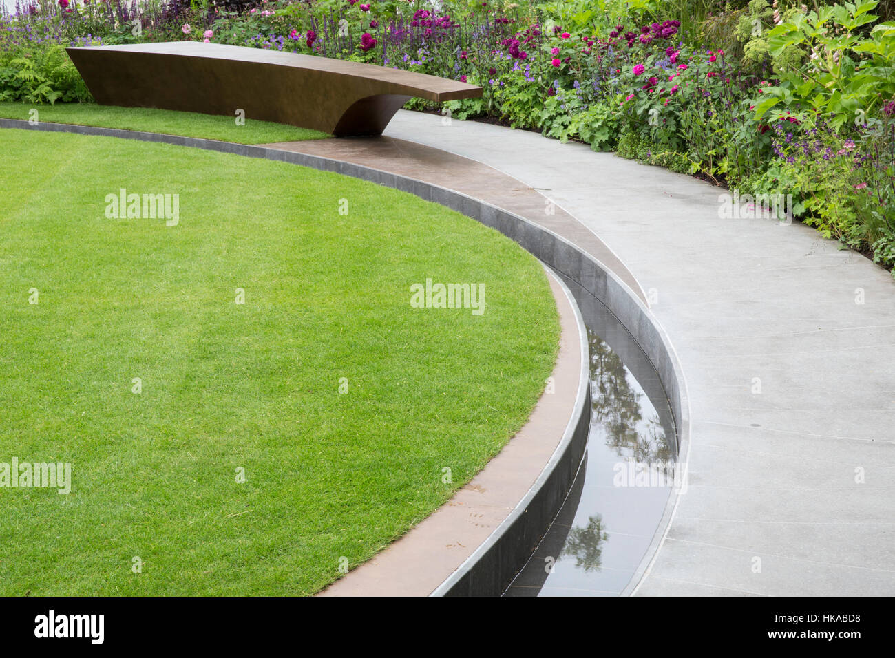 La Chelsea Barracks jardin, le Chelsea Flower Show 2016 London, UK, Concepteur : Jo Thompson Banque D'Images