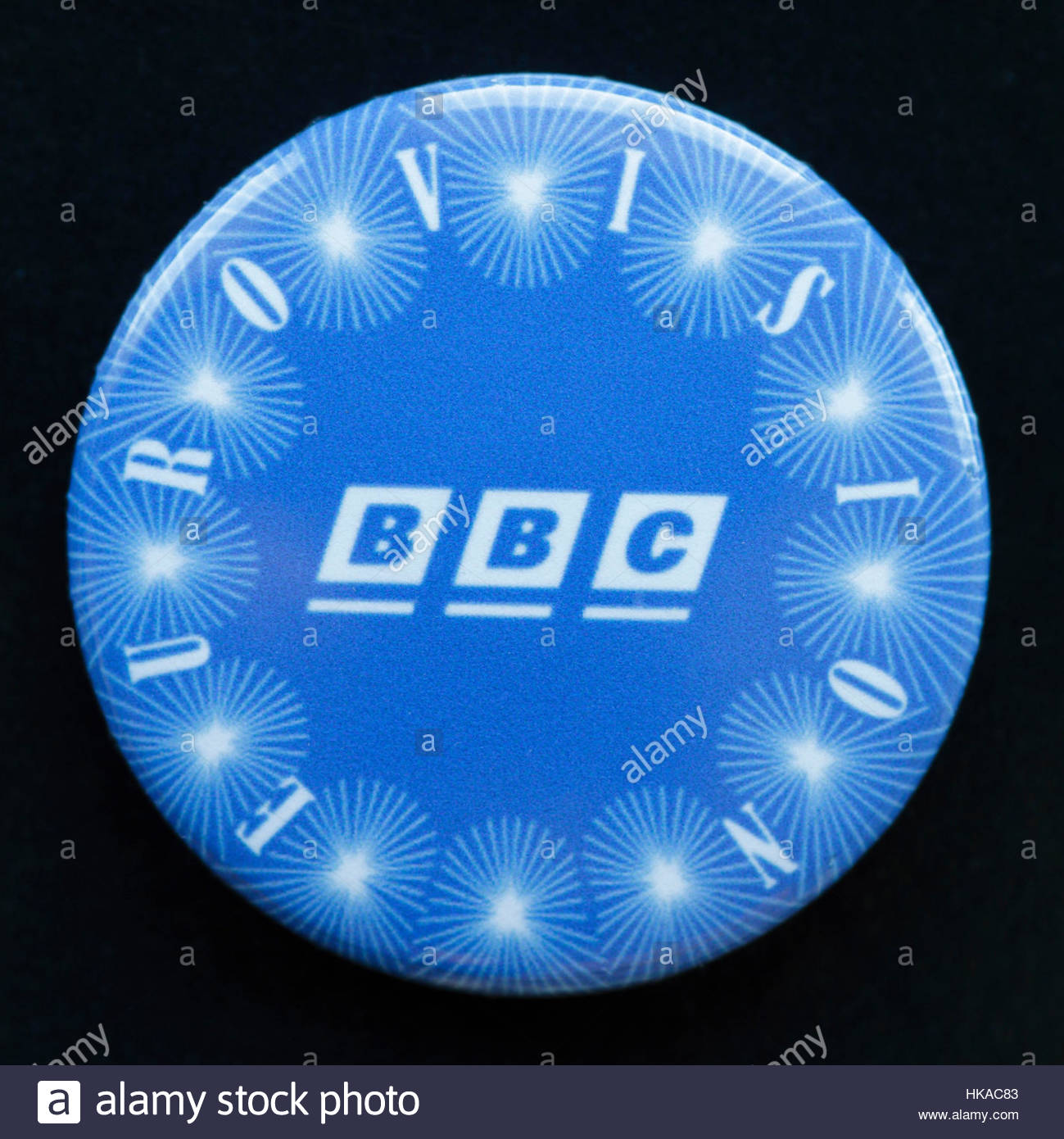 BBC Eurovision Song Contest logo sur badge Banque D'Images
