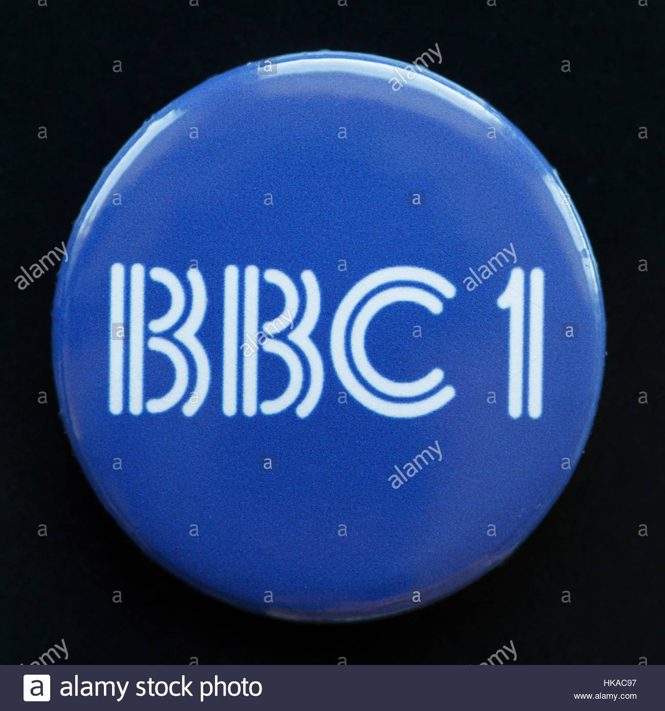 Logo télévision BBC1 sur un badge Banque D'Images