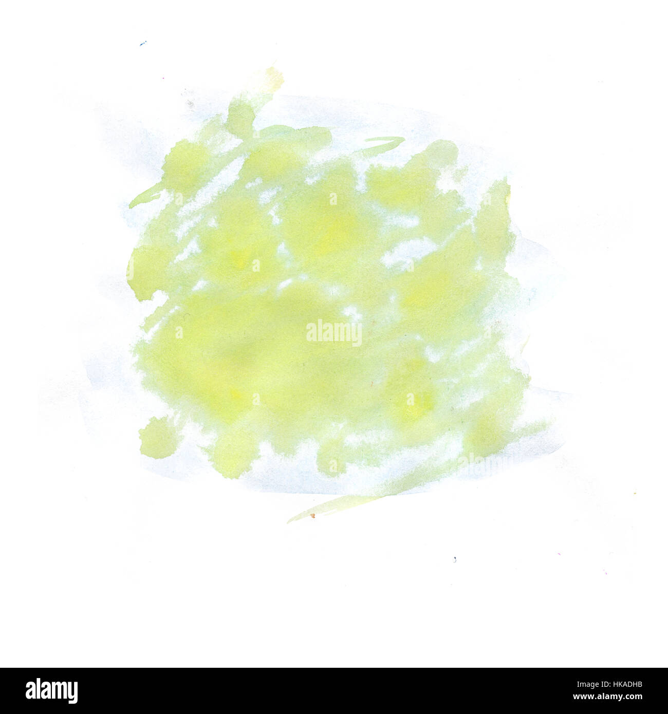 Fond vert blanc aquarelle abstraite, les taches isolées. illustration l'aquarelle Banque D'Images