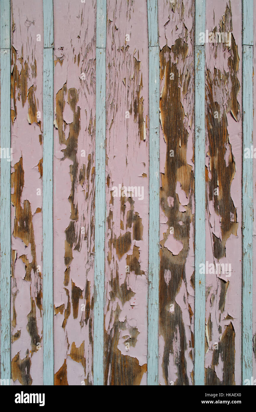 Peeling ancien peint coloré bandes comme texture Banque D'Images