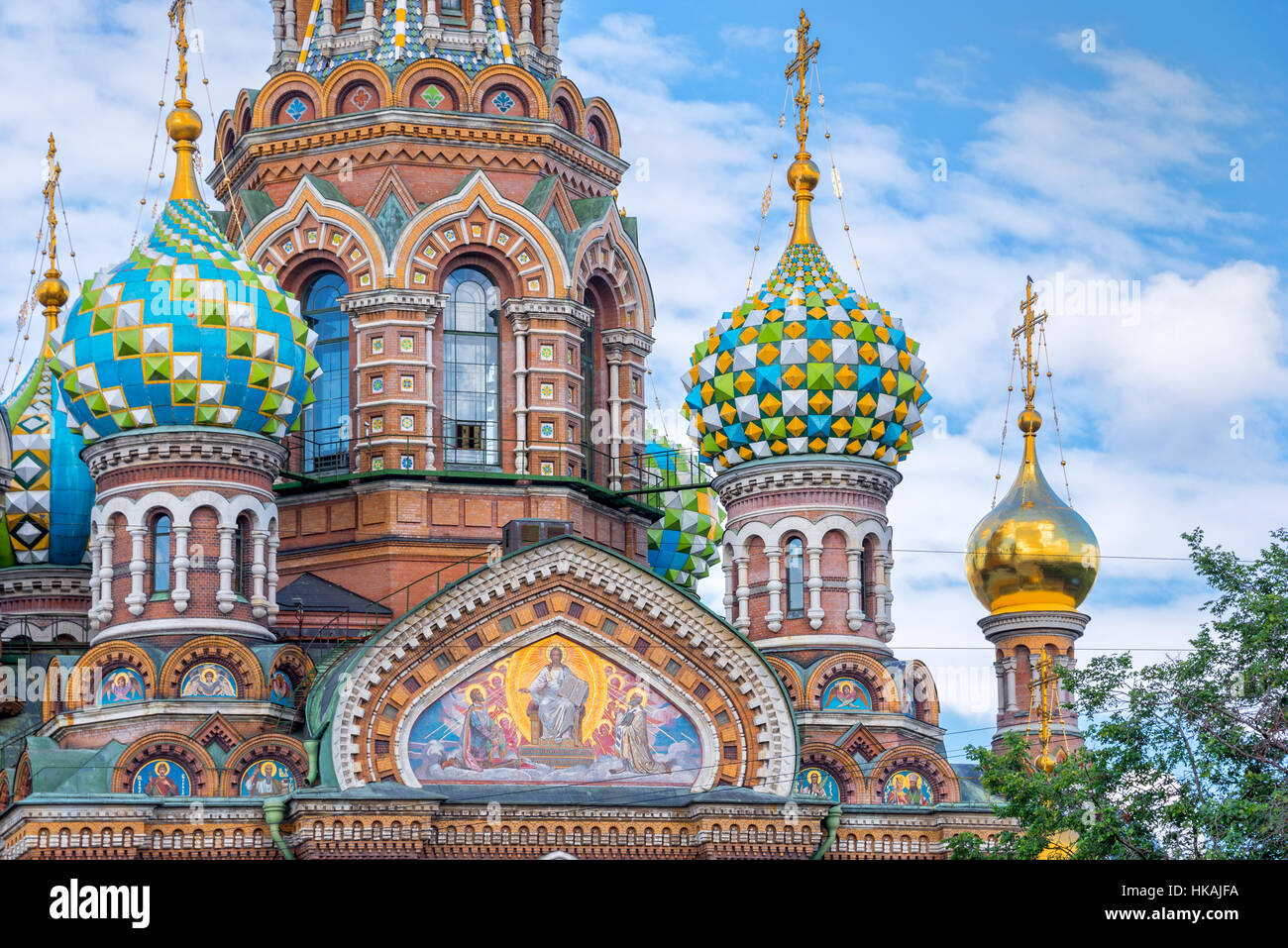 Eglise du Sauveur sur le Sang Versé, St Petersburg, Russia Banque D'Images