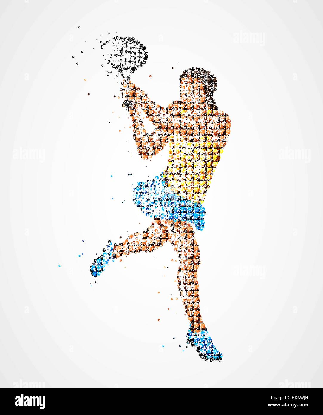 Joueur de tennis résumé de cercles colorés. Vector illustration. Illustration de Vecteur