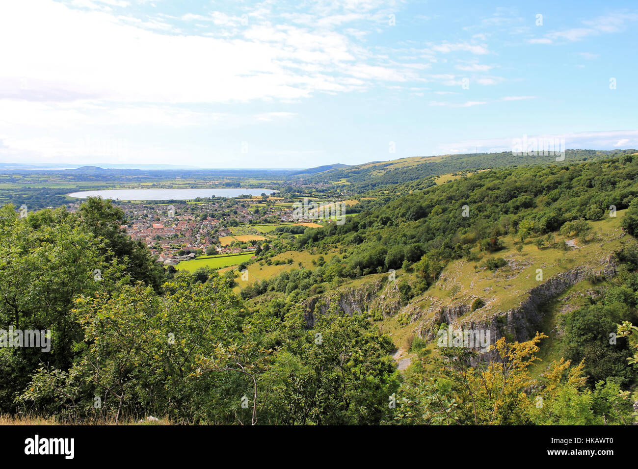 Haut de Mendip Hill dans les gorges de Cheddar, Somerset, Angleterre Banque D'Images