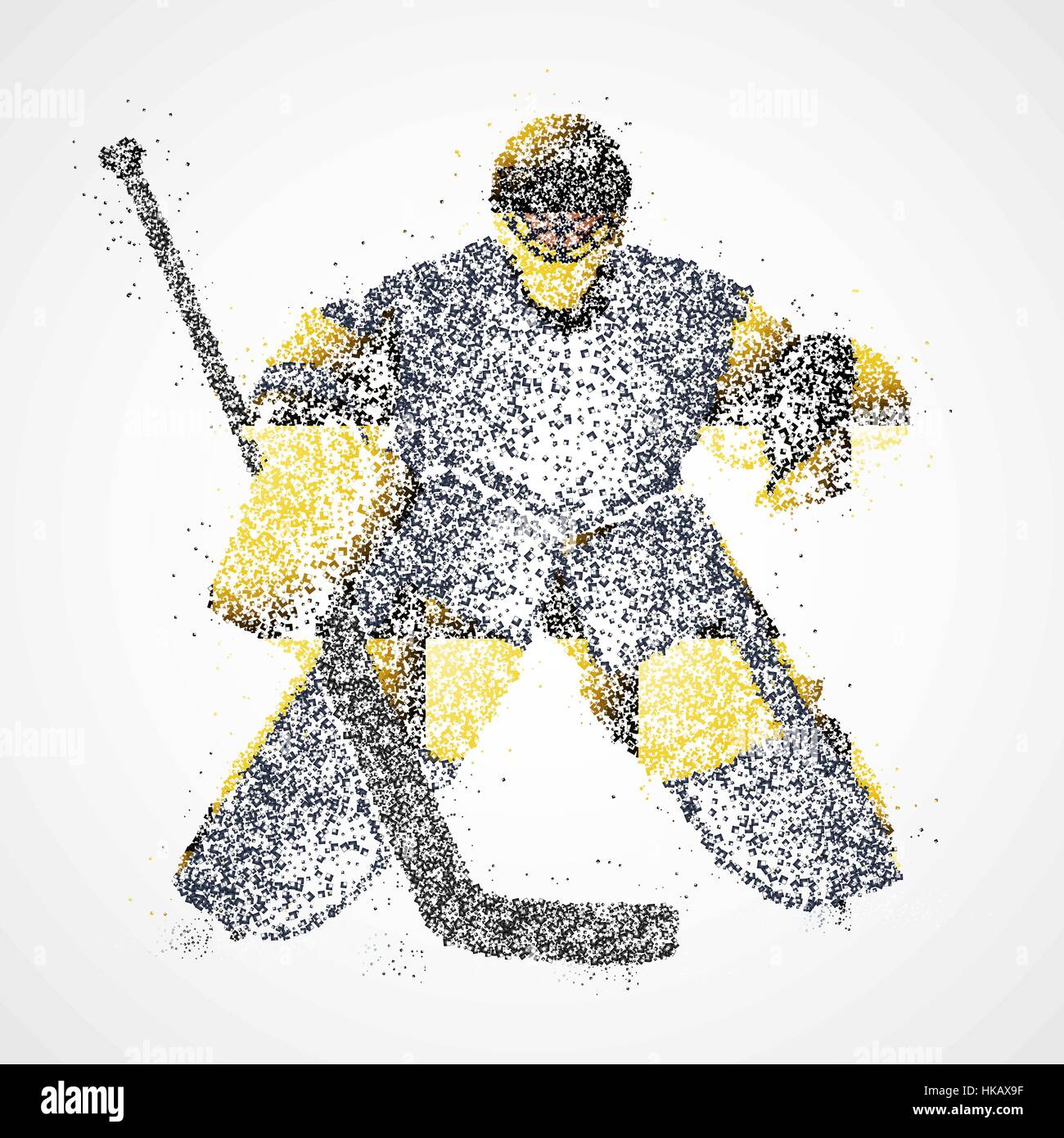 Abstract hockey goalie de cercles colorés. Vector illustration. Illustration de Vecteur