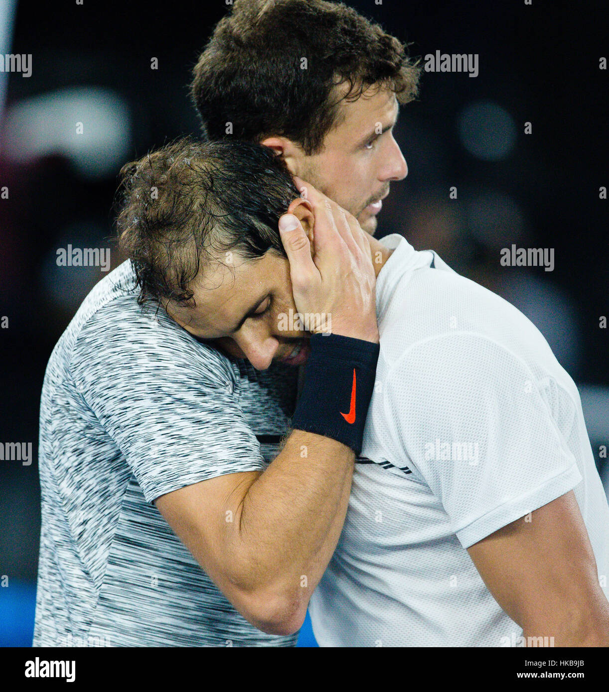 Melbourne, Australie. 27 Jan, 2017. L'Espagne de Rafael Nadal est entré dans sa 4ème finale à l'Open d'Australie 2017 à Melbourne Park, Melbourne, Australie. Crédit : Frank Molter/Alamy Live News Banque D'Images