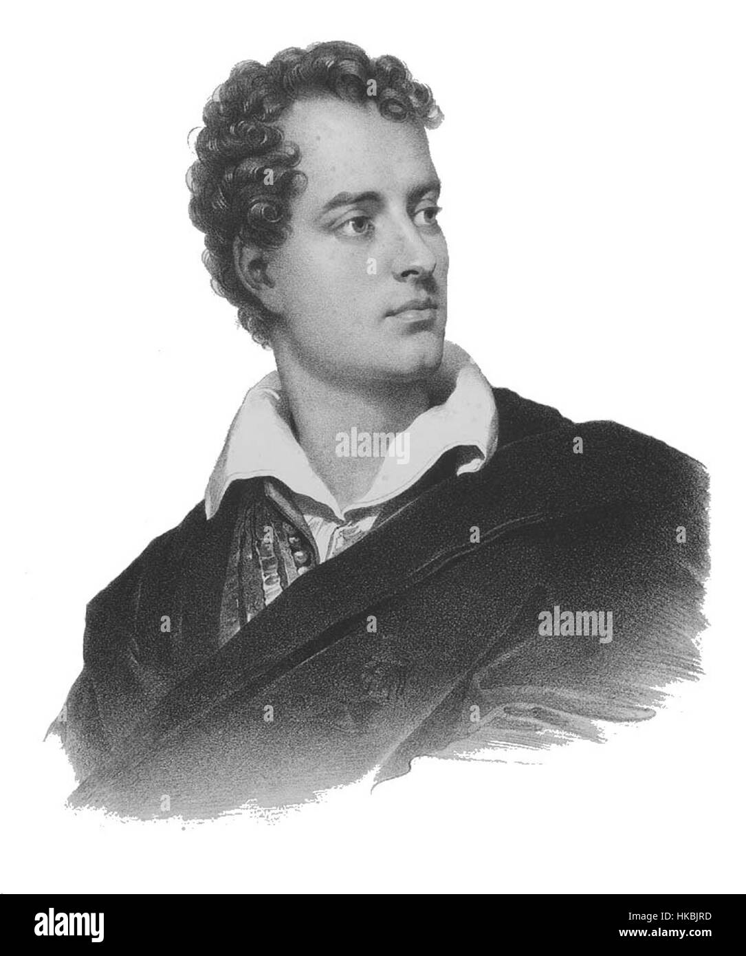 Ce portrait de Lord Byron, l’un des poètes les plus célèbres d’Angleterre, capture l’accent mis par l’ère romantique sur l’individualisme et l’expression émotionnelle. Connu pour sa poésie passionnée et sa personnalité audacieuse, Byron reste une icône littéraire du XIXe siècle. Banque D'Images