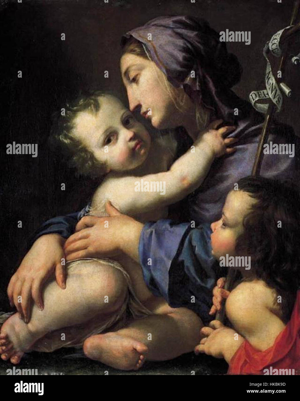 Cesare Dandini Madonna col bambino e san giovannino Banque D'Images