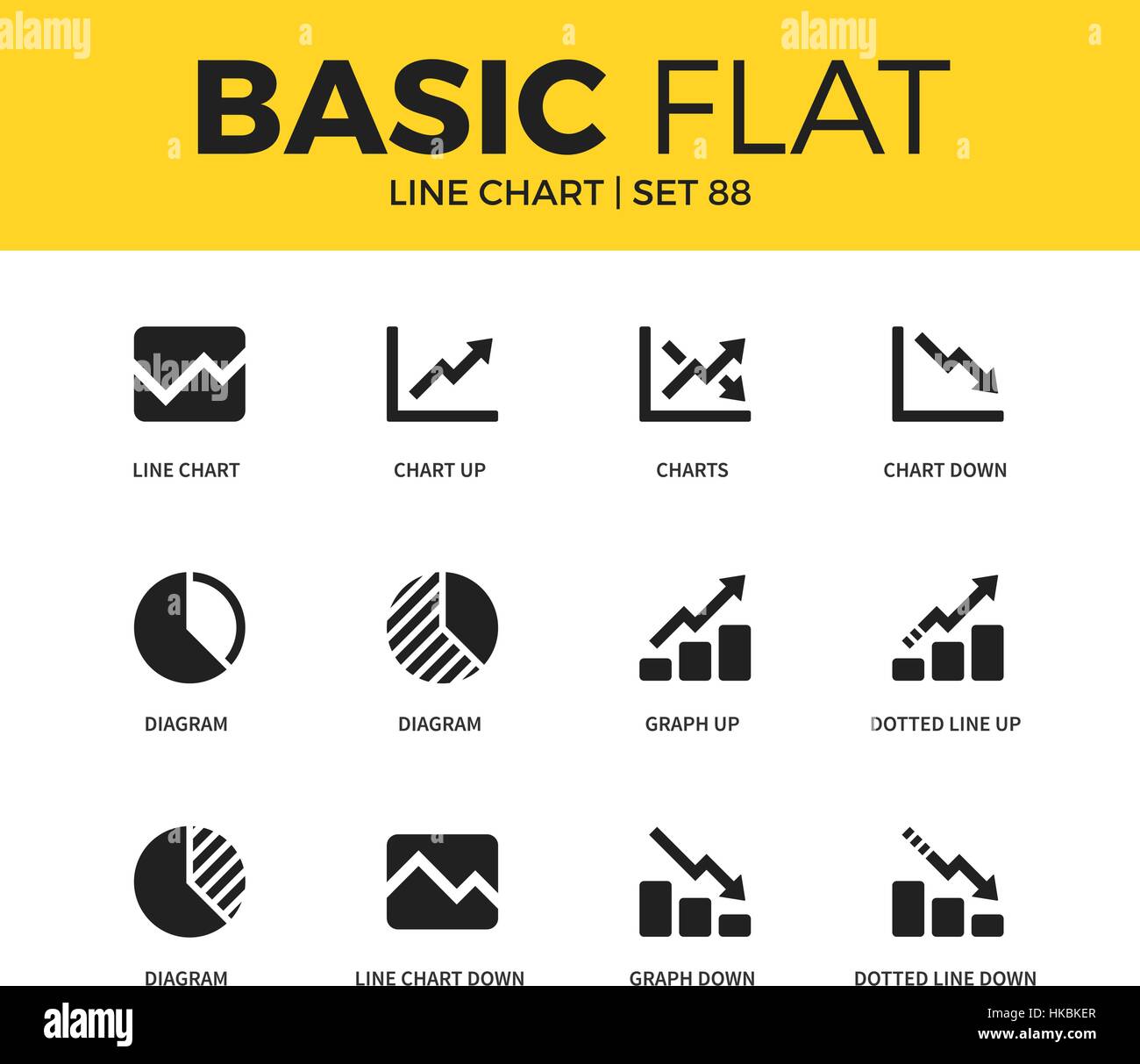 Jeu de base graphique en icônes Illustration de Vecteur