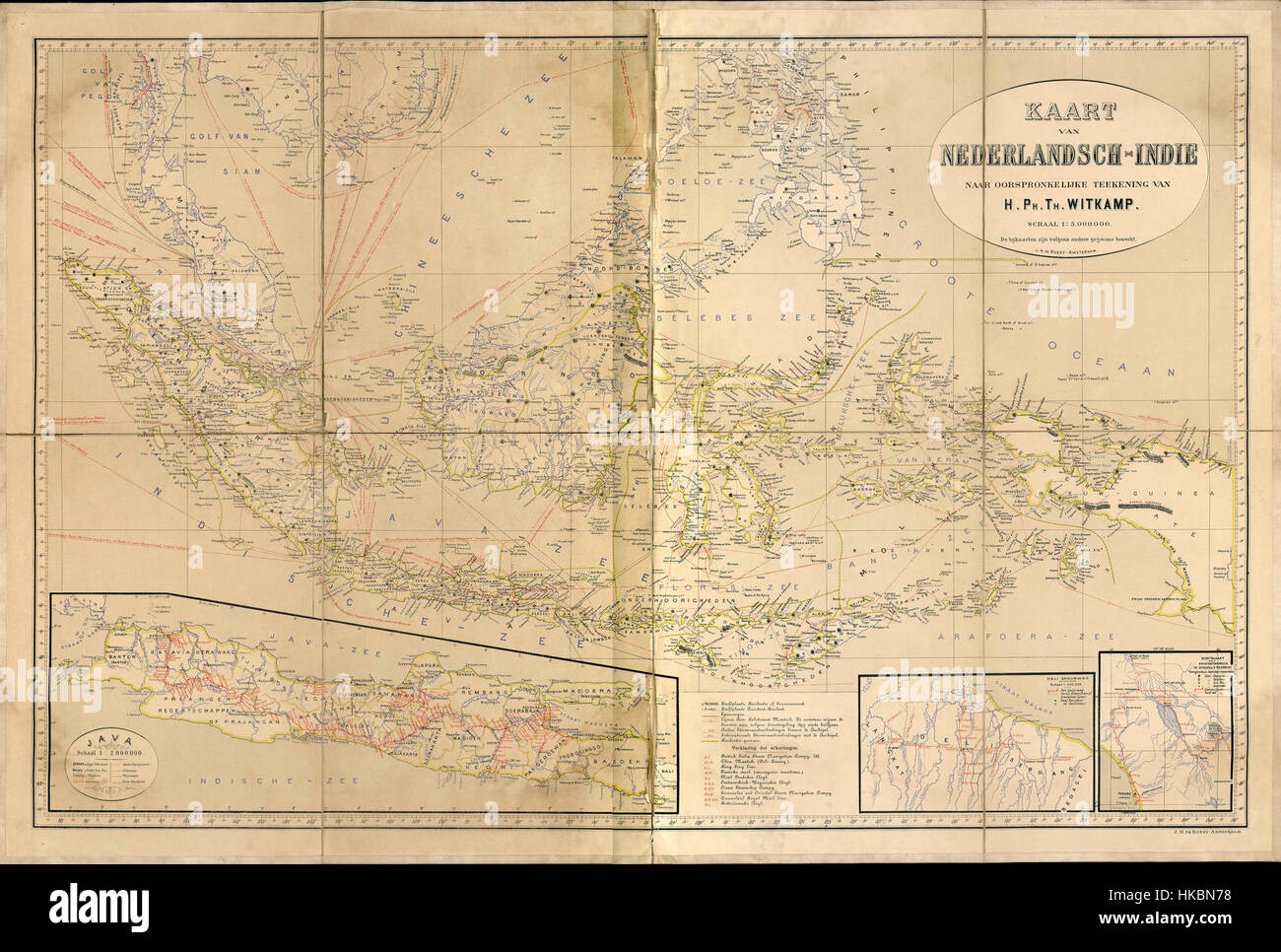 Nederlandsch indie 1893 Banque D'Images