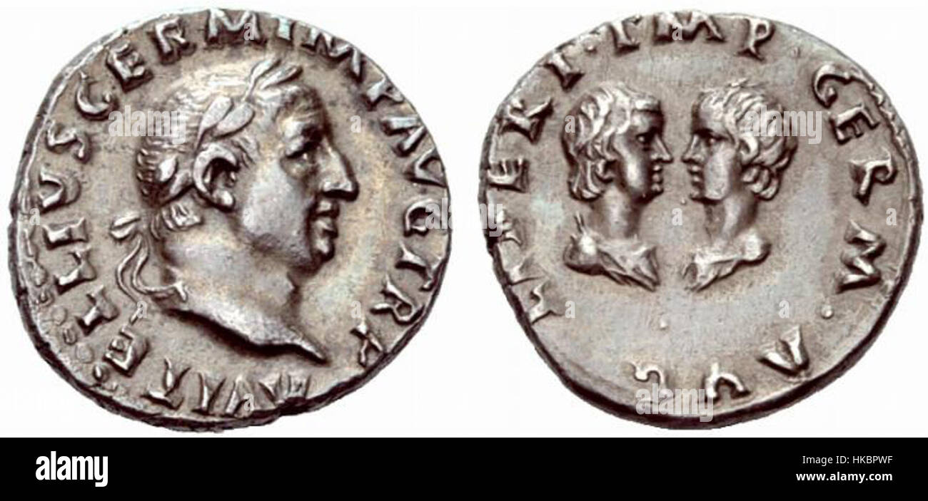 Aulus vitellius, vitellia et vitellius germanicus Banque D'Images