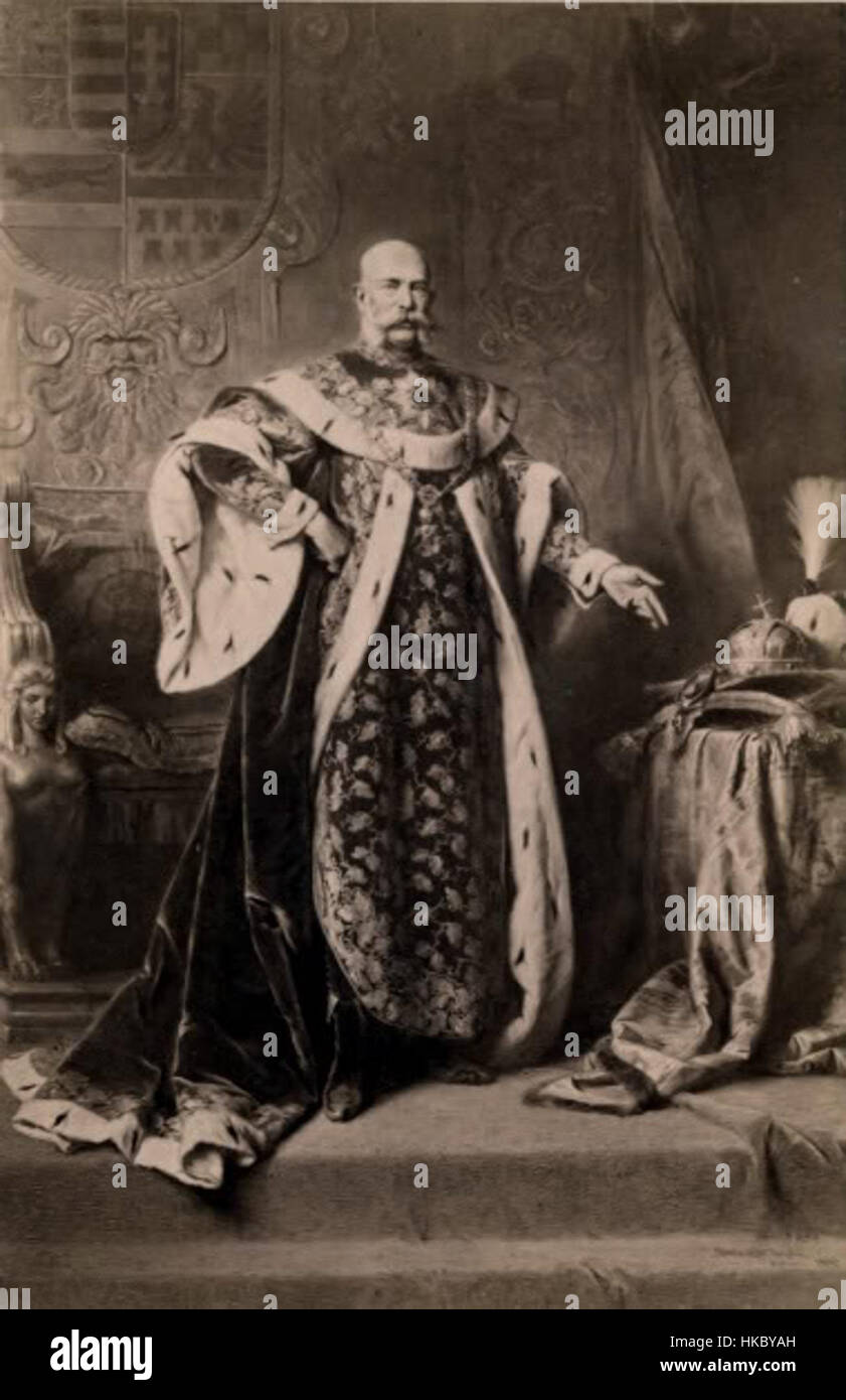 Frans Jozef je als koning van Hongarije Gyula Benczur porte Banque D'Images