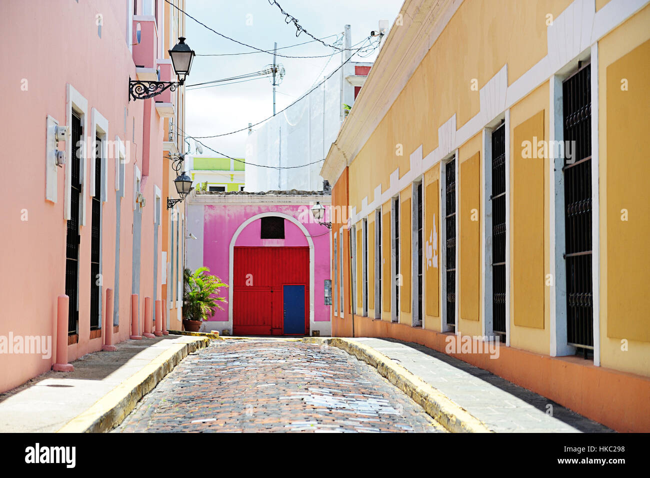 Les couleurs de la rue de Porto Rico Banque D'Images