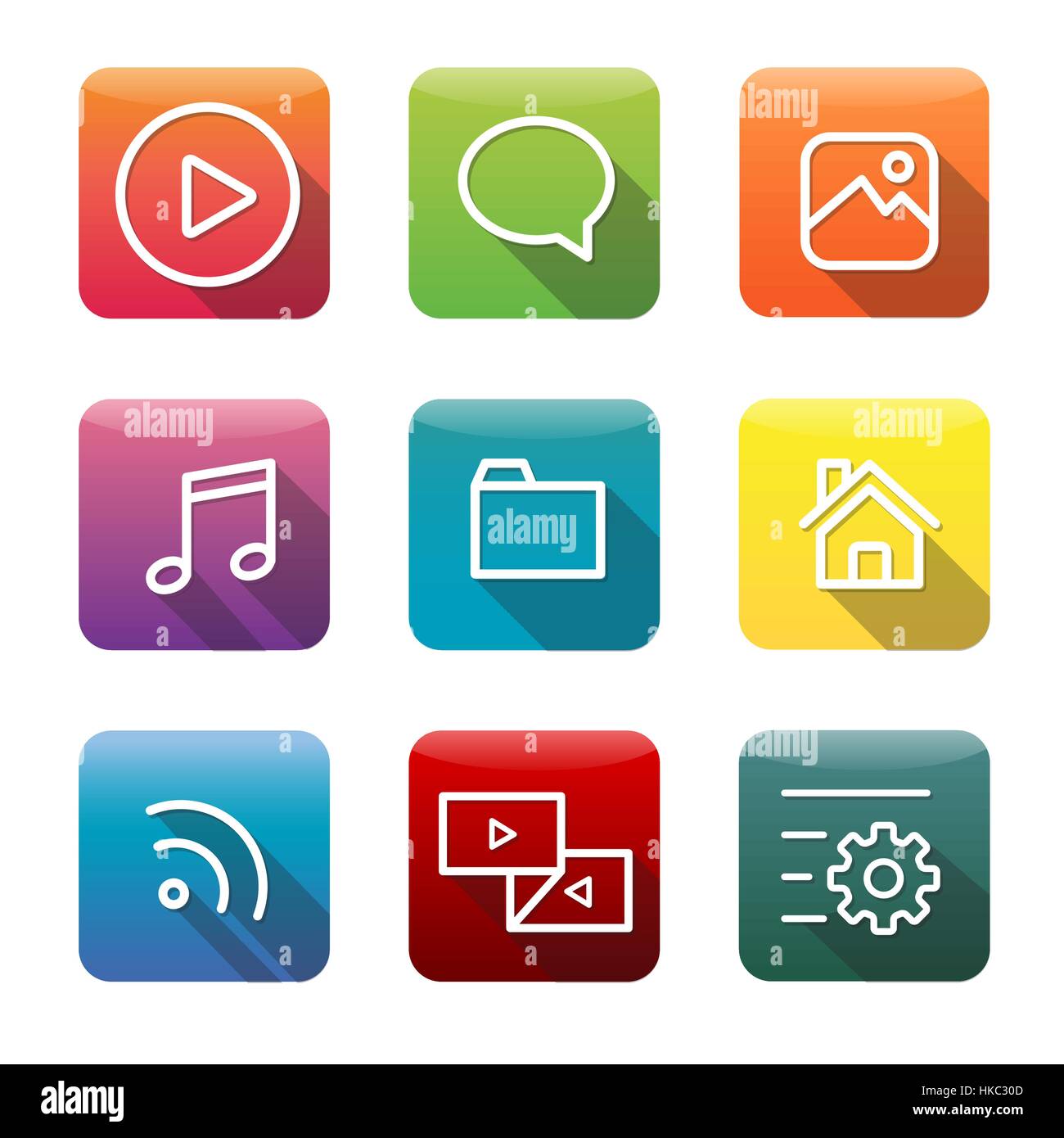 Vecteur de collecte de l'icône de l'application Concept Illustration de Vecteur