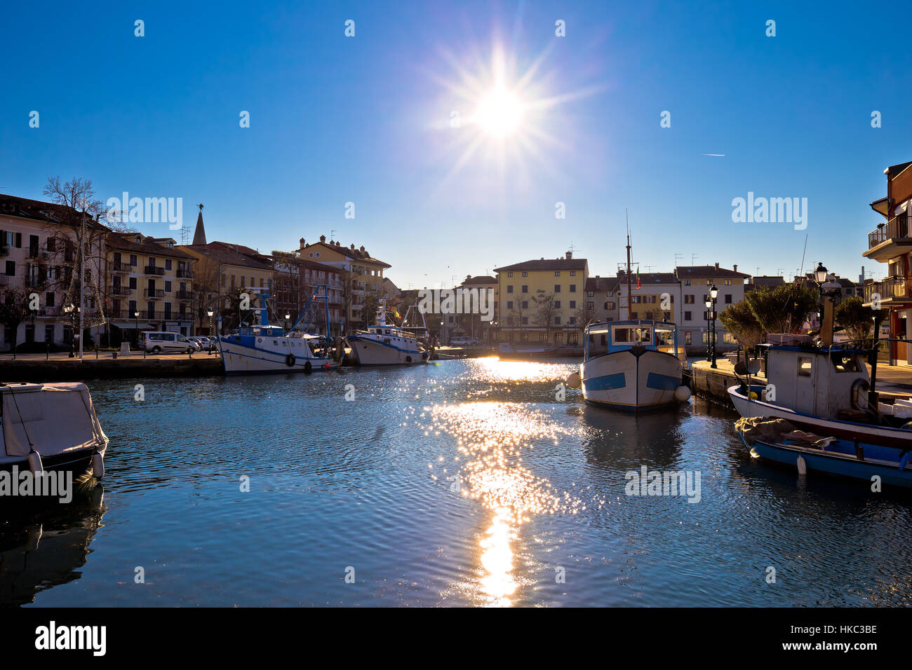 Ville de Grado vue front de mer, Frioul-Vénétie Julienne (Italie) Banque D'Images