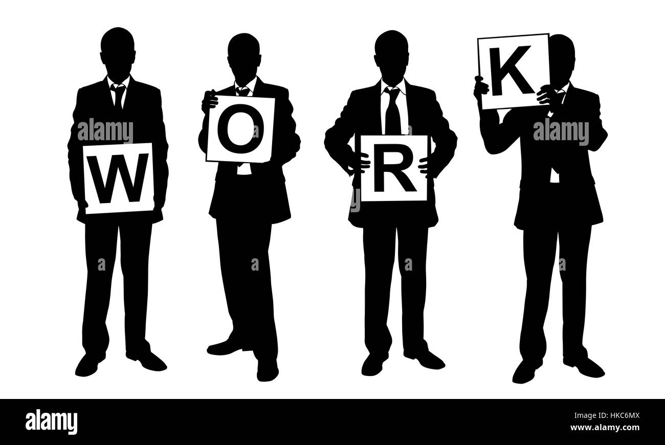 'Travail' a isolé sign Banque D'Images